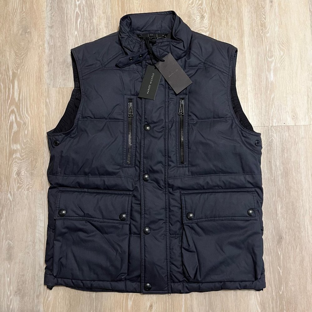 New Mens Luxury Belstaff "Armstrong" Down Vest in Navy